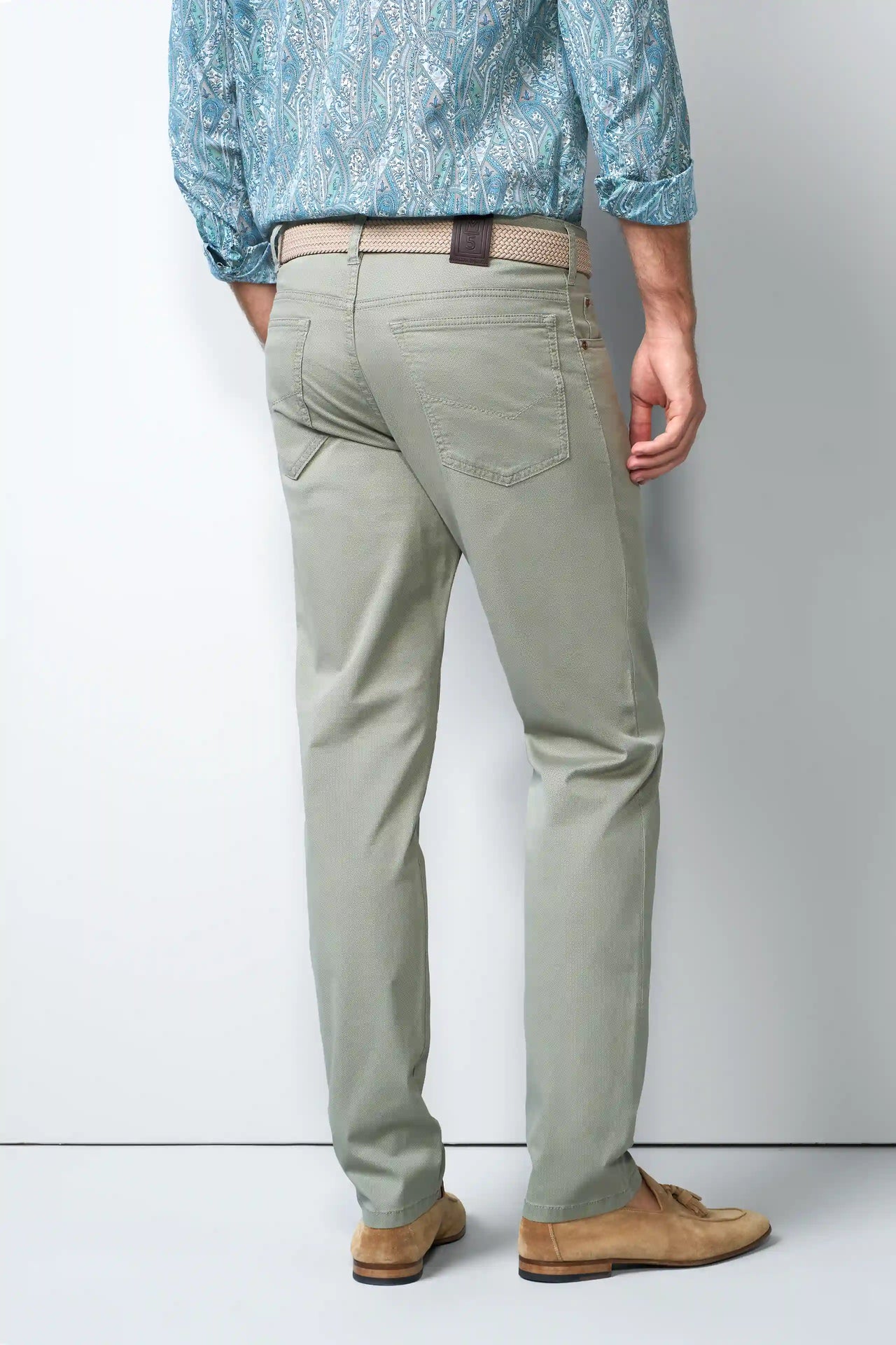 FIVE 1-6075 FIVE-POCKET TROUSERS WITH A MICRO PRINT